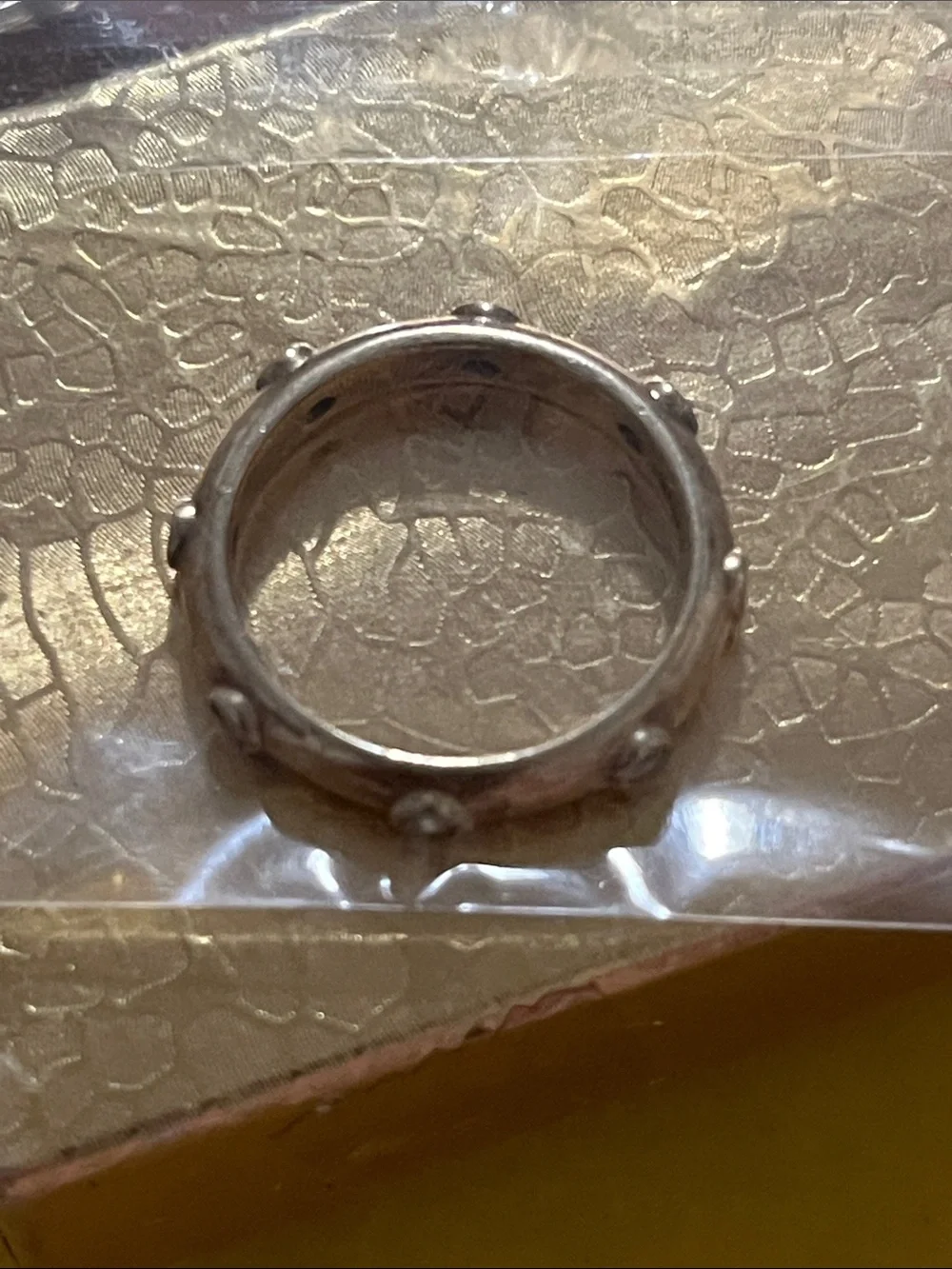 Gold Crystal Accent Stackable Ring - Picture 8 of 8